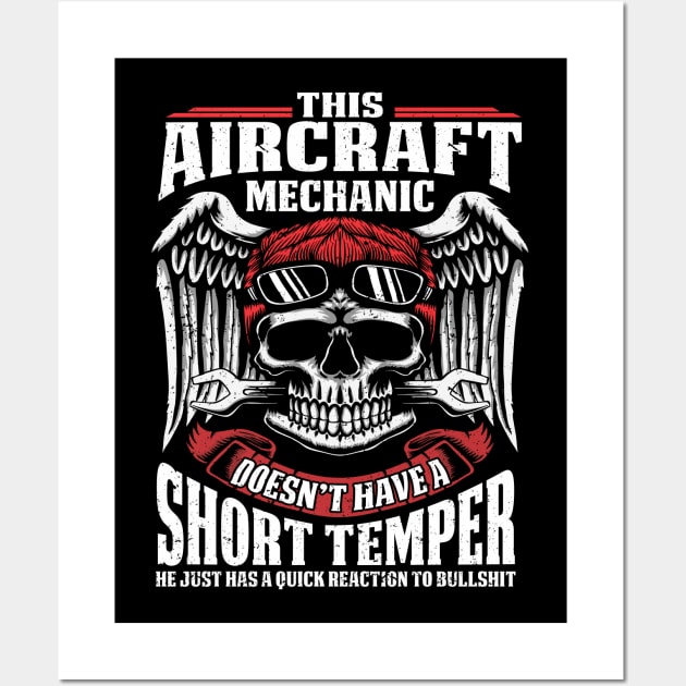 Aircraft Mechanic Aviation Airplane Mechanic Wall Art by IngeniousMerch